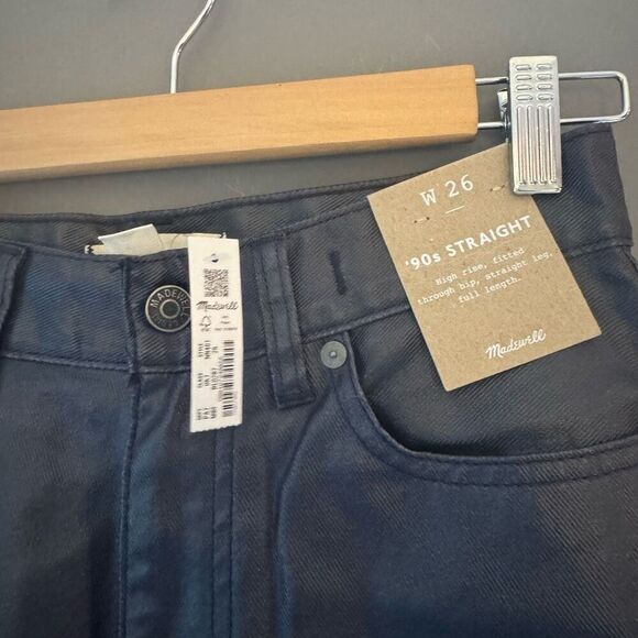 $148 Madewell The '90s Straight Jean in Midnight Blue Foil size 26 m2 - Picture 4 of 6